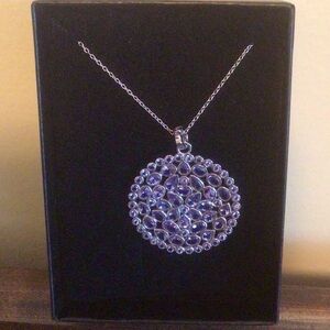 Sterling Silver Tanzanite Pendant & Gemstone Chain